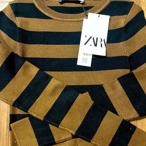 Zara striped long sleeve shirt